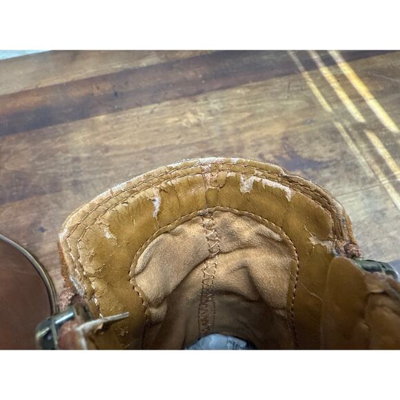 Fossil Basel Leather Ankle Boots Bootie Women's Size 6 1/2 Toffee Side Zipper - Picture 11 of 14